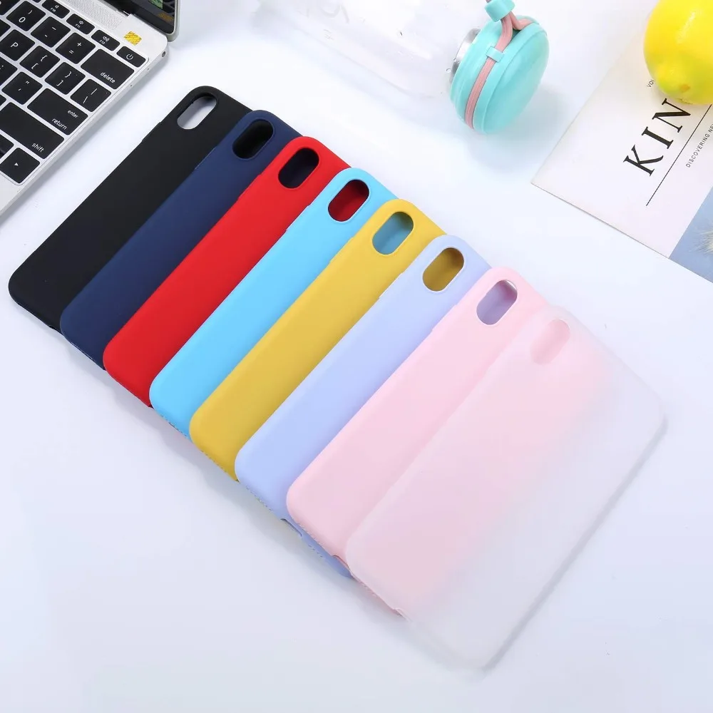 Meskey Phone Case For iPhone 7 Plus 6 6s 8 X 5 5s SE XR XS MAX Simple Ultrathin Soft TPU Cases Candy Color phone bag |