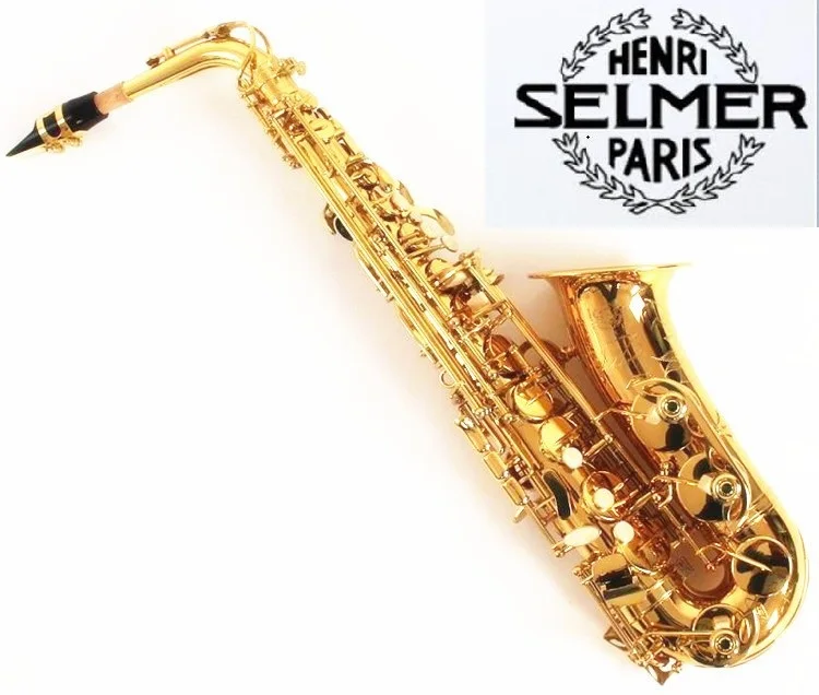 

High quality France Henry SELMER R54 Eb Alto Saxophone Top Musical Instrument Sax Plated Gold Free Shipping