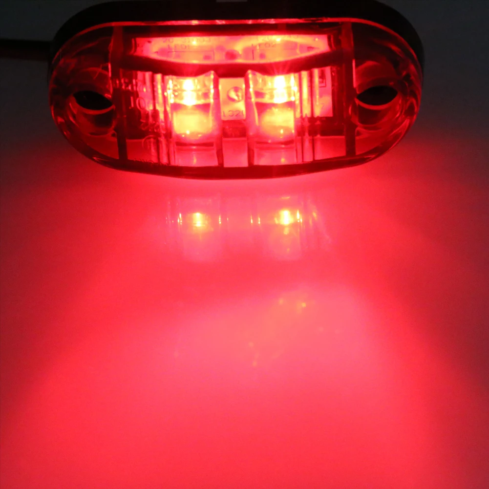 24 В 12 в 1 шт. светодиодный боковой маркер светодиодный светильник для легковых грузовиков трейлеров габаритный светильник s для прицепа лодки грузовика Ван белый красный янтарь