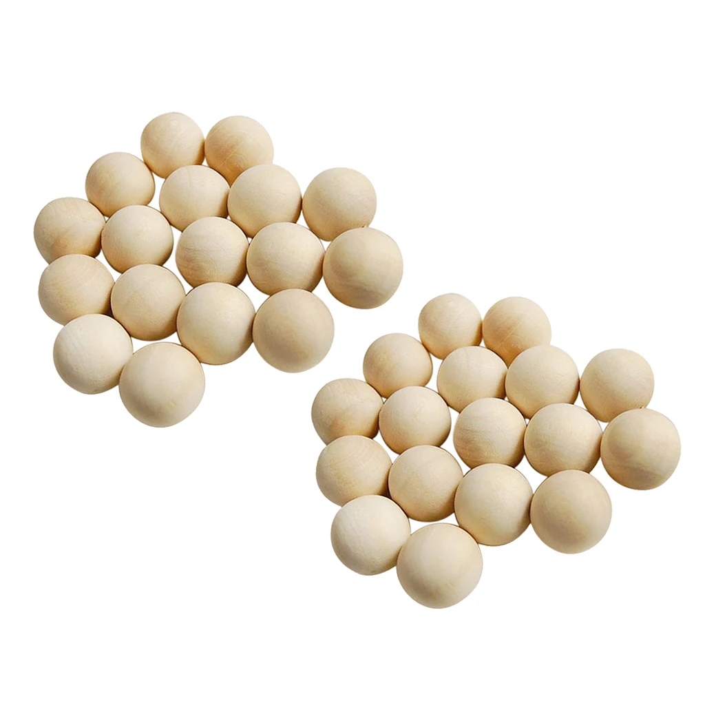 200 Pieces Wholesale Glossy Natural Wooden Round Ball Loose Spacer Beads 10mm/14mm for DIY Craft Art Jewelry Making