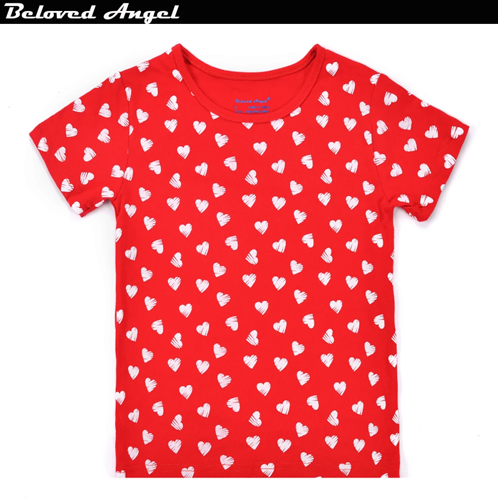 Новая летняя одежда для малышей для мальчиков и девочек короткий рукав принтом хлопковая футболка футболки Blusa детей Костюмы Размеры для
