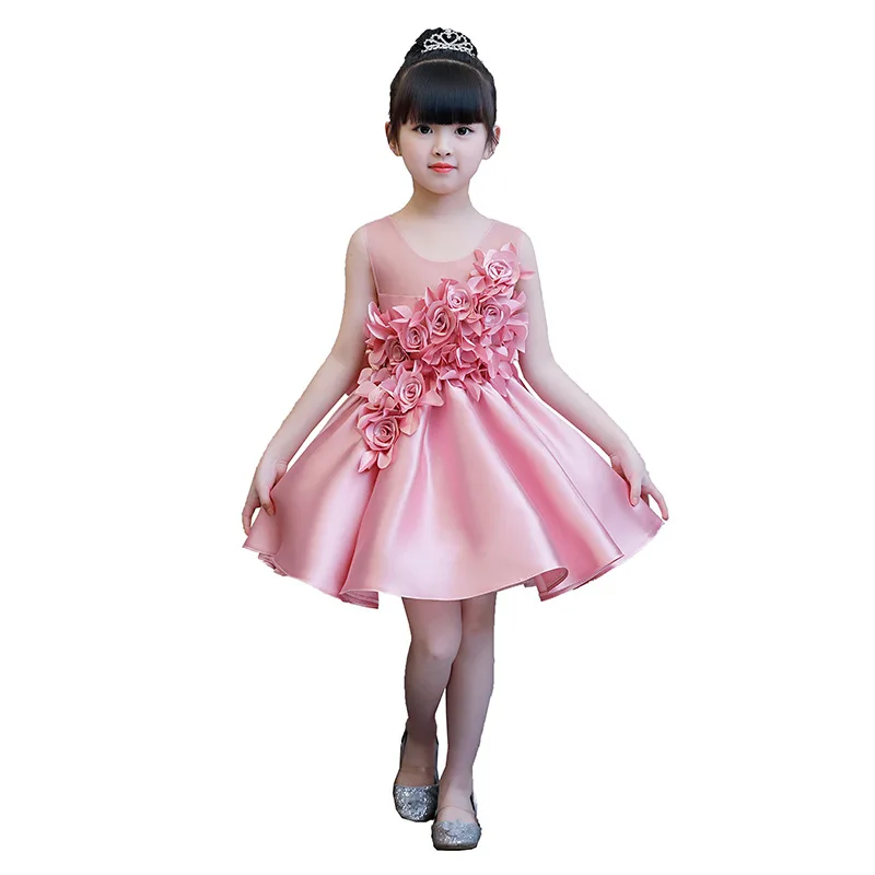 

2018 New Style Girls' Dress Princess High-end Pompous dress Wedding Host Flower Girl Show Piano Costume