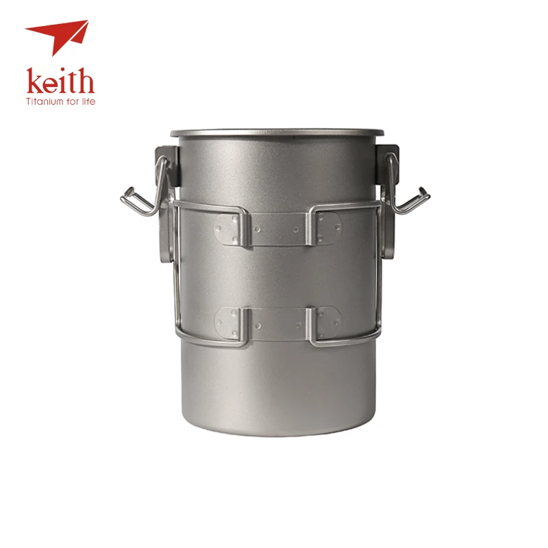 Походный котелок для варки пищи Keith Titanium походная плита со складными ручками