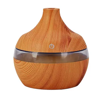 

Creative Wood Grain Air Humidifier Essential Oil Diffuser with Colorful LED Light Air Purifier for Home Office Aromatherapy