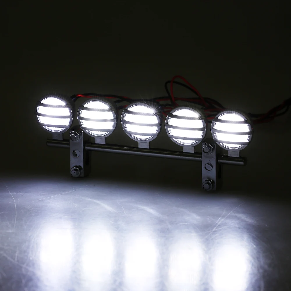 GoolSky RC Светодиодный светильник на крышу Авто прожектор 5 прожекторов электропластина RC крыша светодиодный свет бар набор для 1/10 ползунки rс модель автомобиля часть