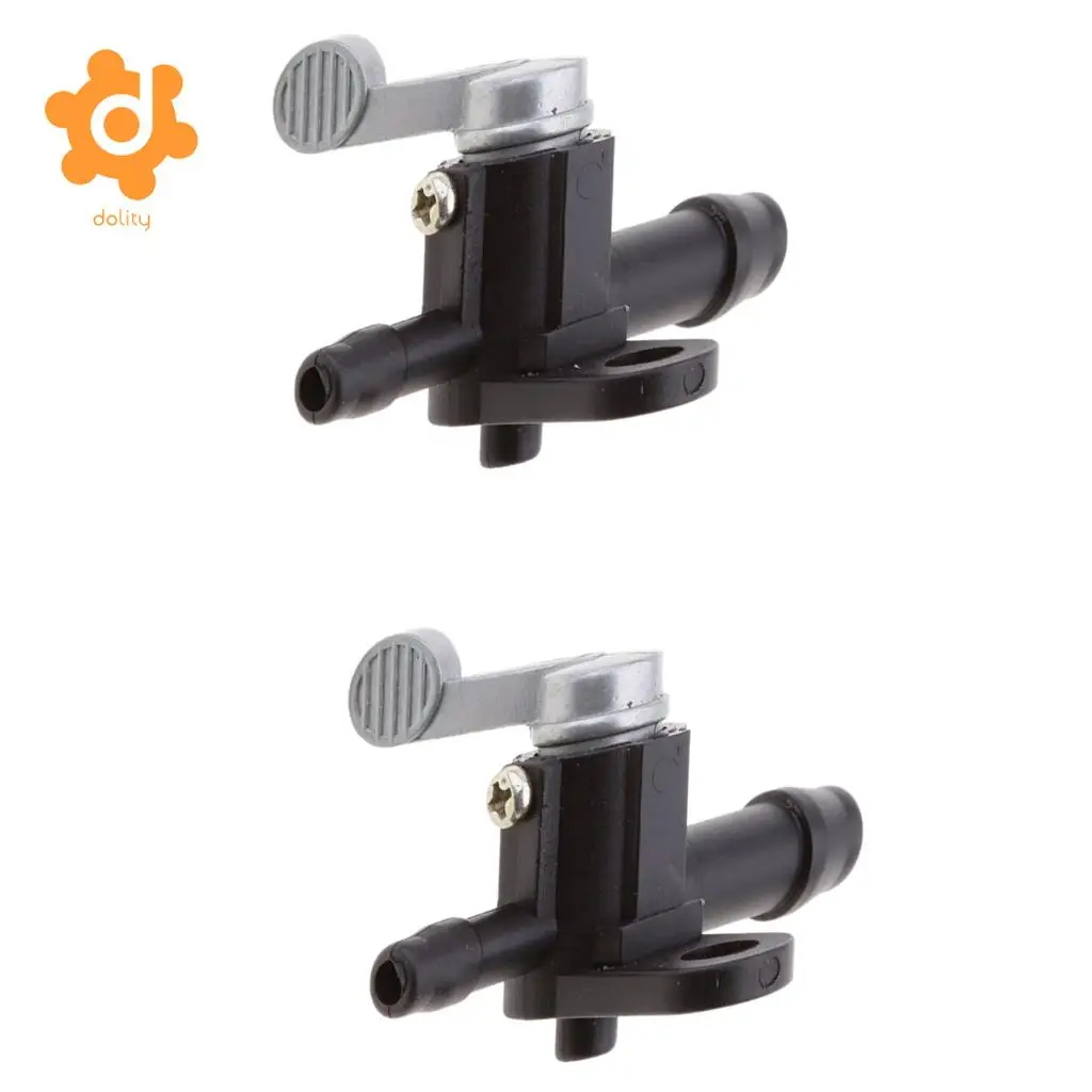 2Pcs Petcock Fuel Shut Off ShutoffValve Switch for Yamaha PW50 Pit Bike Dirtbike - Black