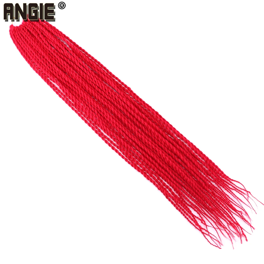 Angie 100 Gram/pack 22 Inch crochet braids Senegalese Twist Hair Braiding 30 Roots/pack Synthetic Hair for Women