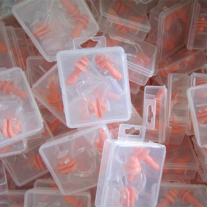 Swimming Supplies Waterproof Earplug Silicone Earplugs+ Nose Clip Watertight Set Water Sports Swimming Pool Accessories Ear Plug