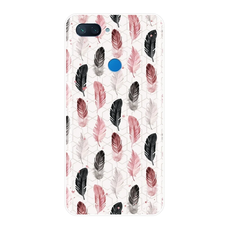 Чехол для телефона Xiaomi MI A1 A2 LITE 8 SE мягкий силиконовый Ловец снов перо девушка