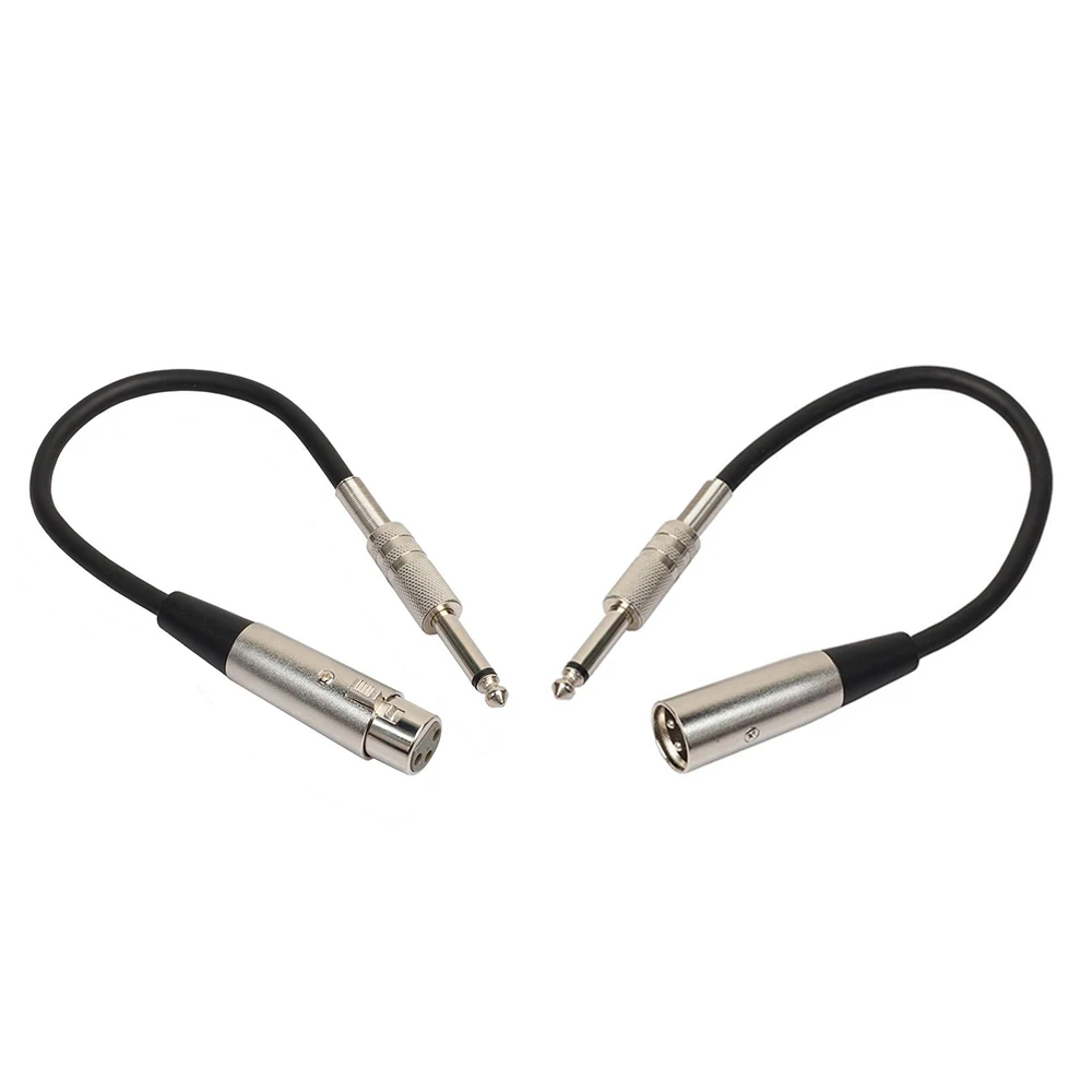 3-Pin XLR Plug to 6.35mm Plug Adapter Jack Male&Female Plug TRS Stereo Audio Cable Mic Adapter For Mixer Amplifier Speaker