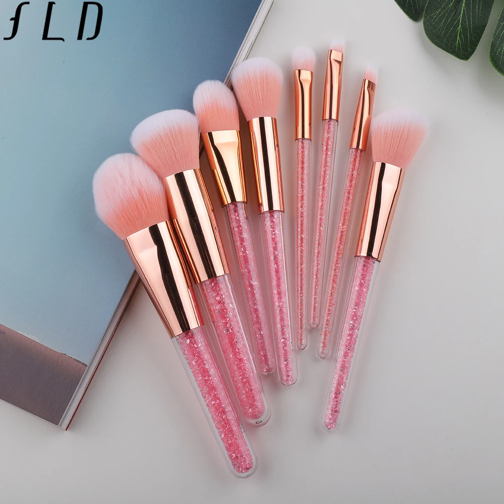 FLD 7pcs Foundation Makeup Brush Set Powder Blush Brush set Face Eye Shadow Concealer Makeup Brushes Set