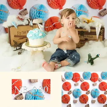 

Photography Backdrop Newborn Baby Shower Hot Air Balloon Props Birthday Party Photo Background for Children Backdrops Studio