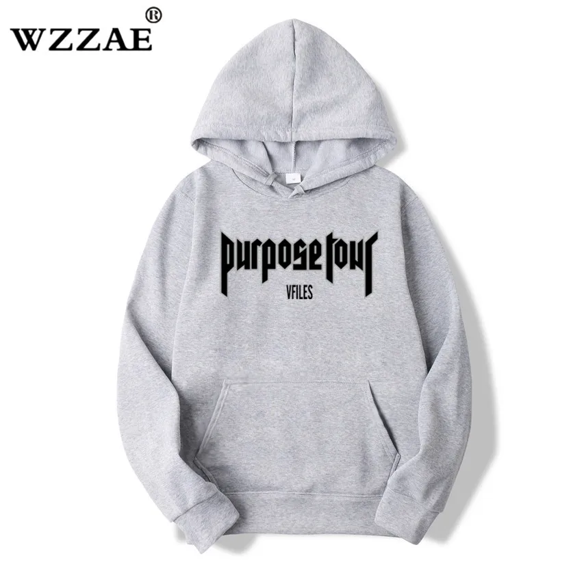 2018 New Design Tour Print Hoodies Men Justin Bieber Hip Hop Mens Hoodies And Fleece Sweatshirts Street Wear Style Tracksuit 3XL