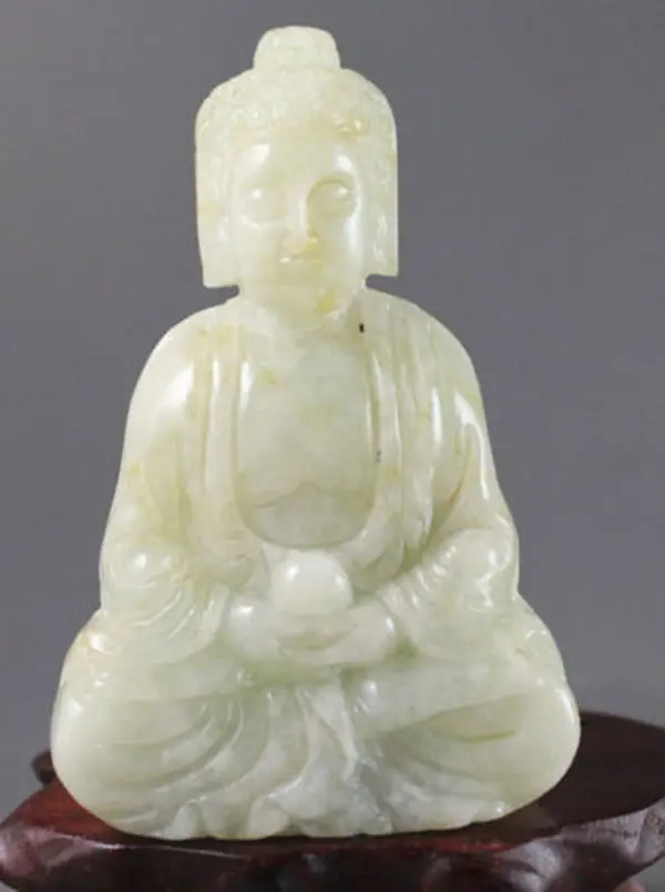 

6cm Chinese jade hand-carved the statue of buddha,delicate statue