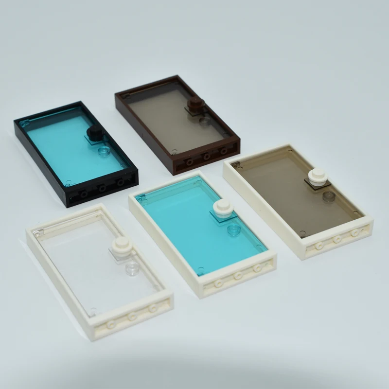 

Window Door Frame 1x4x6 Building Blocks Parts with glass Toys For Kids Compatible 60803+60596 City 4pcs/lot