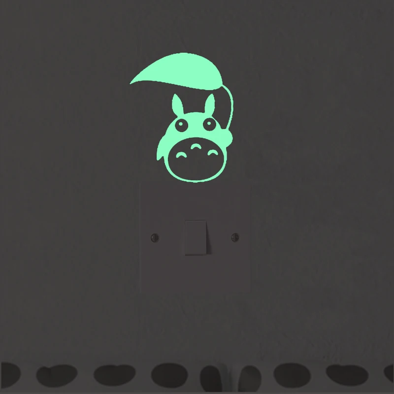 New-3D-wall-stickers-for-kids-rooms-Totoro-Luminous-Sticker-glow-in-the-dark-fairy-wall(4)