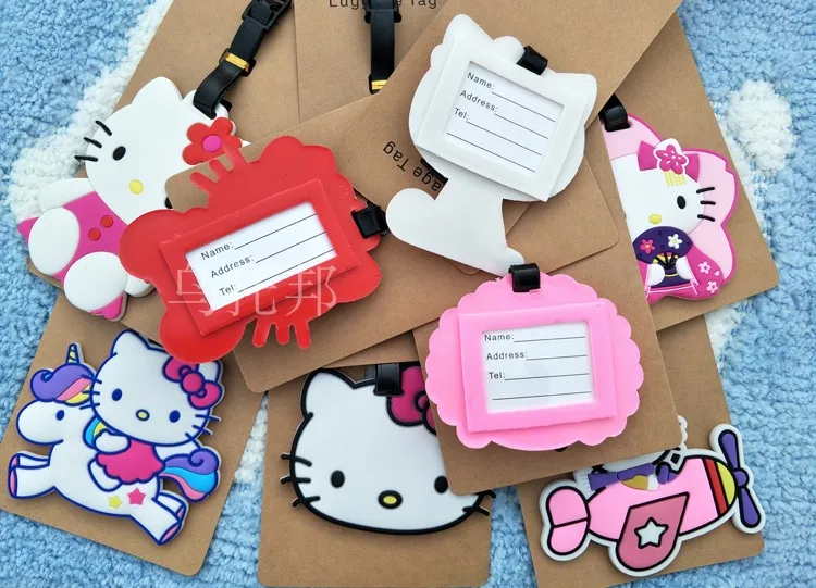 Аксессуары для путешествий kt cat cute мягкая резина твердая багажная бирка