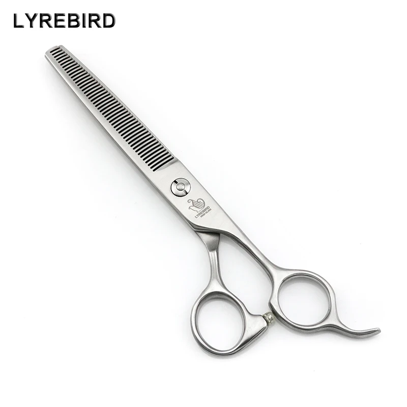 

Professional Dog Pet Grooming Scissors Dog Thinning Shears 6.75 INCH 46 Teeth Right Hand Matte Silver LYREBIRD NEW