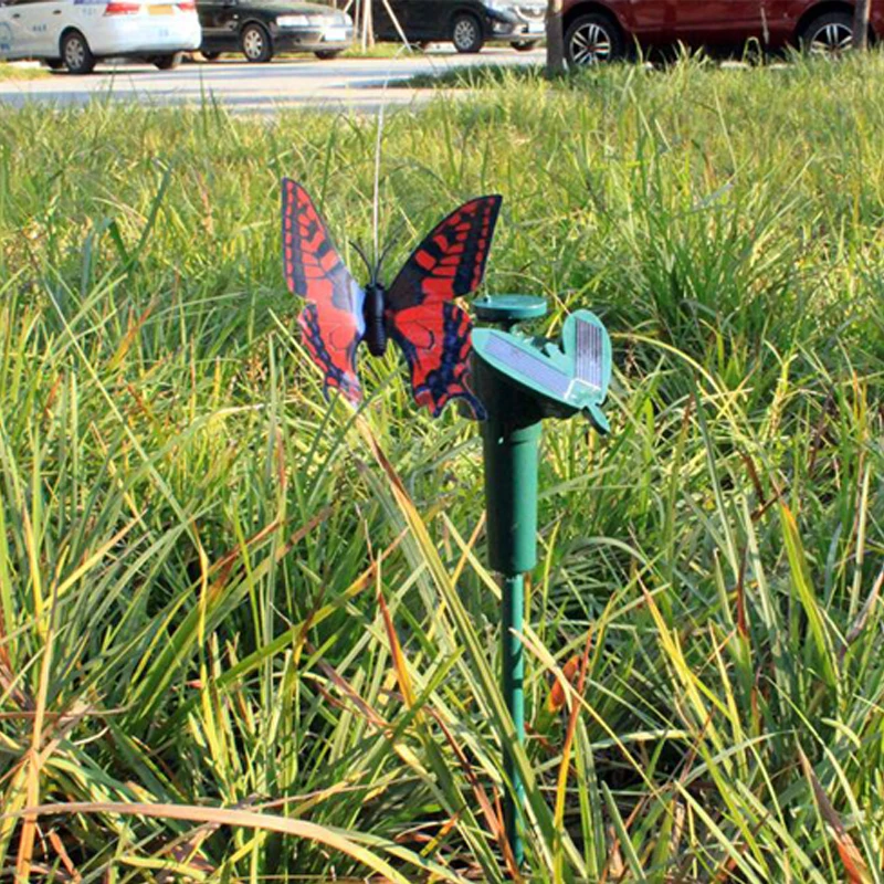 Vibration Solar Power Rotating Butterfly Dancing Flying Butterflies Hummingbird Garden Decoration Solar Power Toys for kids toy (7)