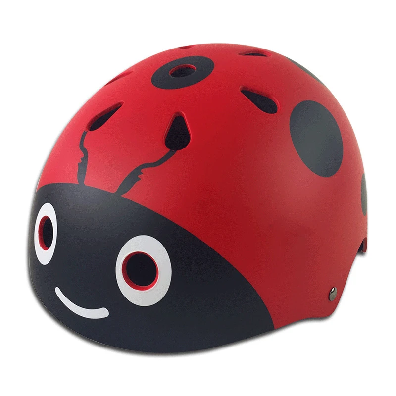 2018 New Thicken Cute Ladybug Kids Children Skate ABS Helmet EPS Foam