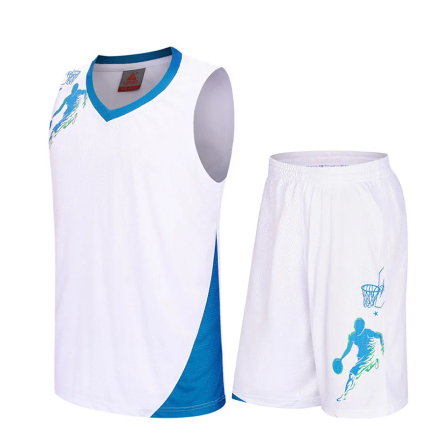 Новые мужские баскетбольные Джерси наборы униформы наборы для взрослых Спортивная одежда Дышащие баскетбольные майки рубашки шорты DIY на заказ