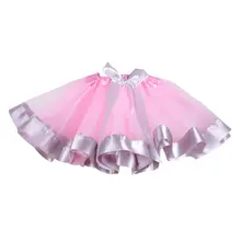 Для девочек детская лента юбки-пачки вечерние балетная Одежда для танцев костюм с юбкой, юбка-американка От 4 до 9 лет