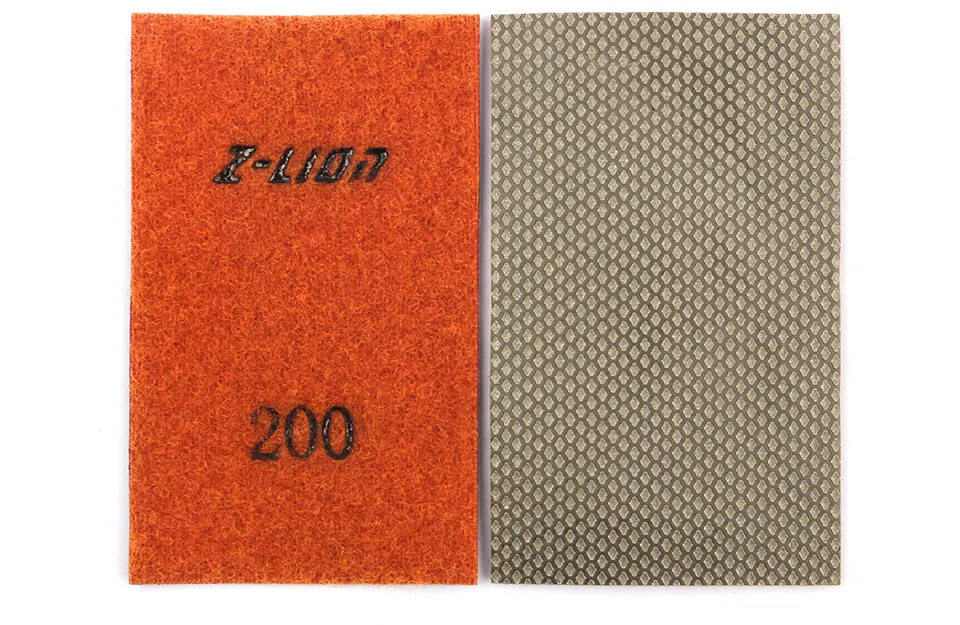 Z-LION 4 шт. алмазные ручные полировальные накладки листы 90*55 мм крюк и петля Гальваническая полировка для мрамора бетона камня