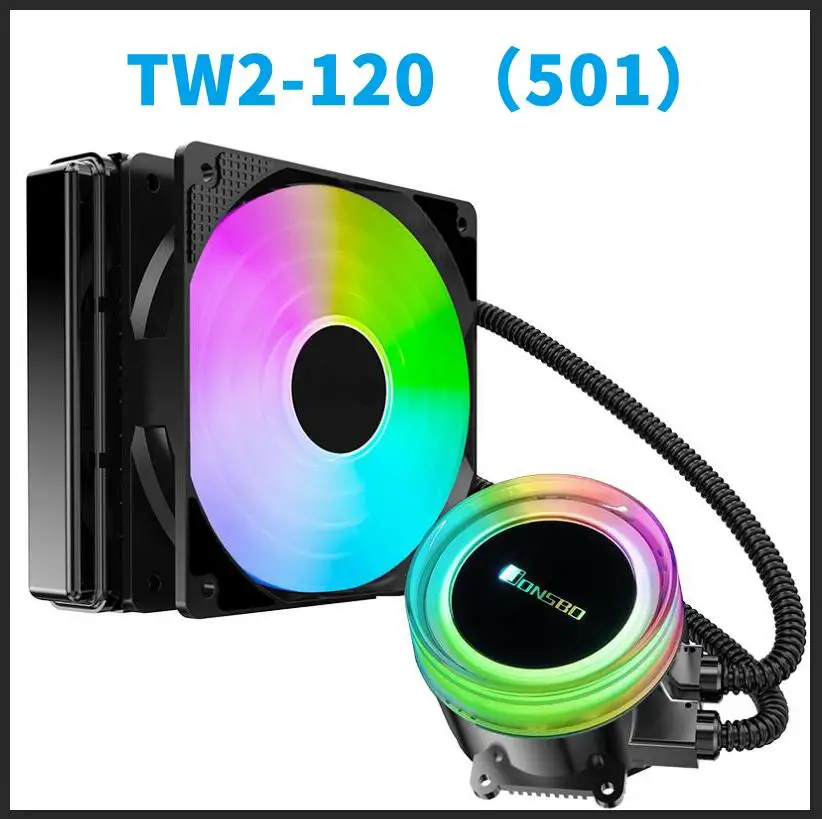 Jonsbo Angel Eye TW2-120 240 501 601RGB автоматический меняющий цвета жидкий процессор кулер для настольного компьютера чехол радиатор - Цвет лезвия: TW2-120-501