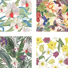 Эластичная Полиэстеровая ткань тонкая высококачественная ткань цветы на заказ напечатанная ткань diy Ткань для шитья пэчворк кукольная ткань