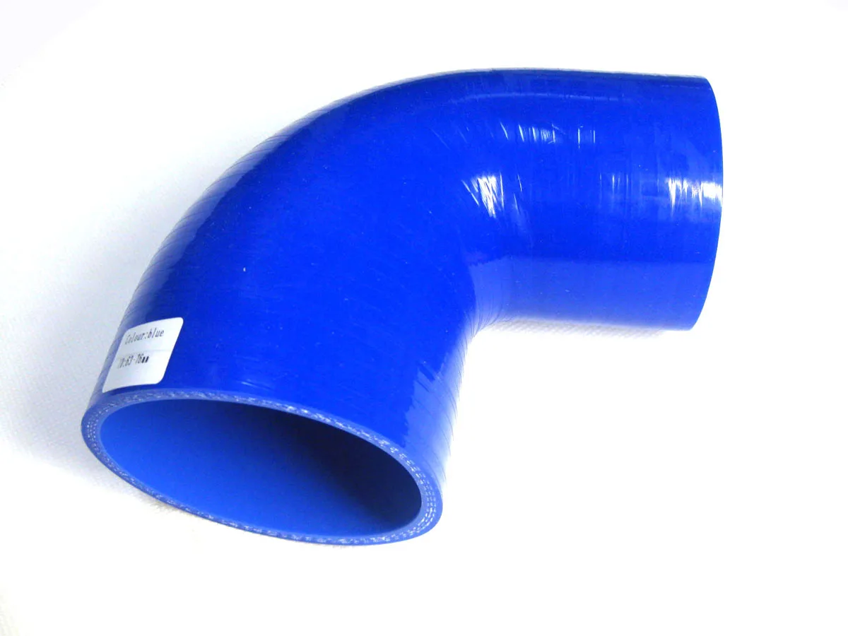 Radiator Hose 90 grados reductores de silicona Codo de silicona 51 63 70 76mm Jugador de goma Tubo de curva para manguera de admisión de aire Color : 51 63mm Blue