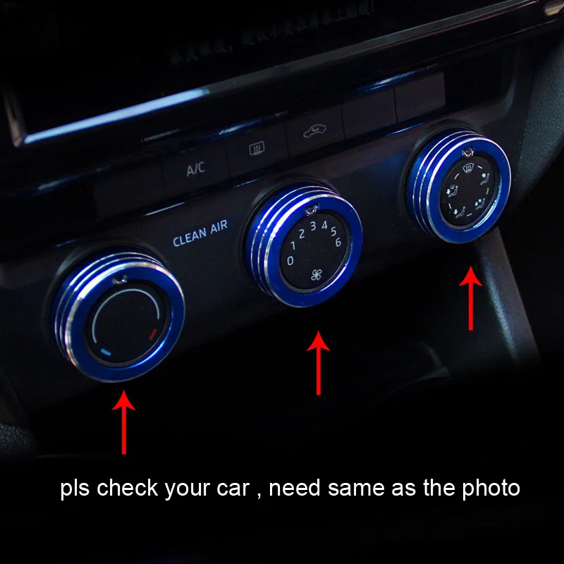 Silver Air Condition knobs decorative circle trim 3pcs For BMW X5 E70 2008-2013