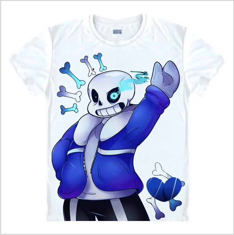 Игра «Undertale» футболка с коротким рукавом Undertale sans and papyrus футболка для подростков череп brother аниме одежда подарок Топ футболки - Цвет: 11