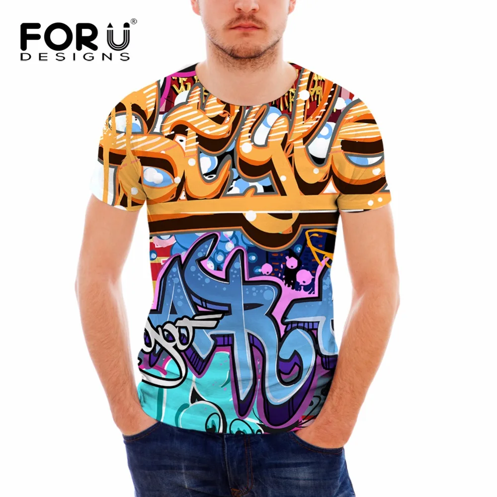 FORUDESIGNS/спортивные футболки для мужчин тренировочная футболка с коротким рукавом