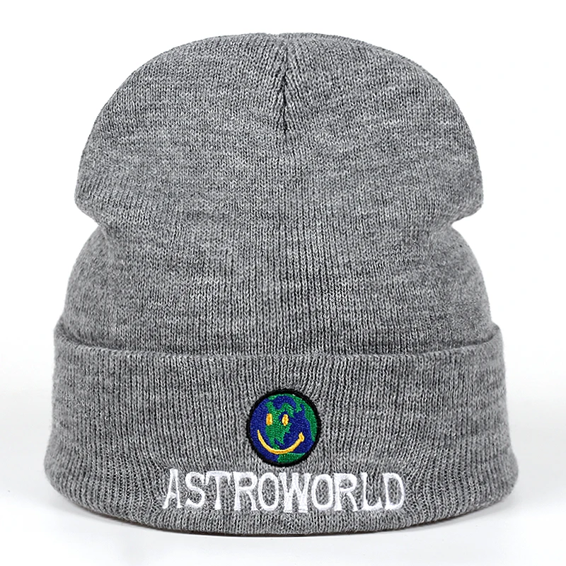 2018 Новый Travi $ Scott Beanie ASTROWORLD вязаная шапка вышивка Astroworld лыжный теплый зимний унисекс Трэвис Скотт лыжный Skullies & Beanie