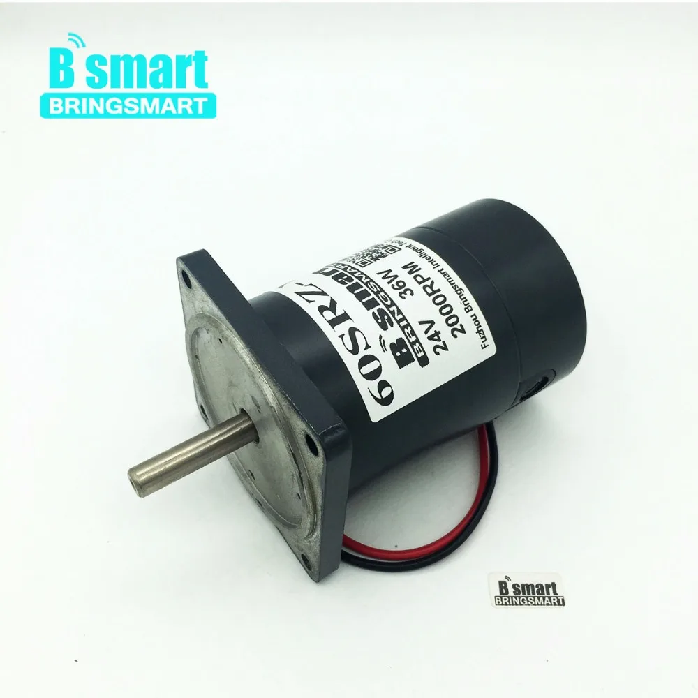

Bringsmart 60SRZ-Y Mini Motor 12V Permanent Magnet Motor DC High Speed 24V 2000rpm 4000rpm 36W Reversible for Marshmallow Motor