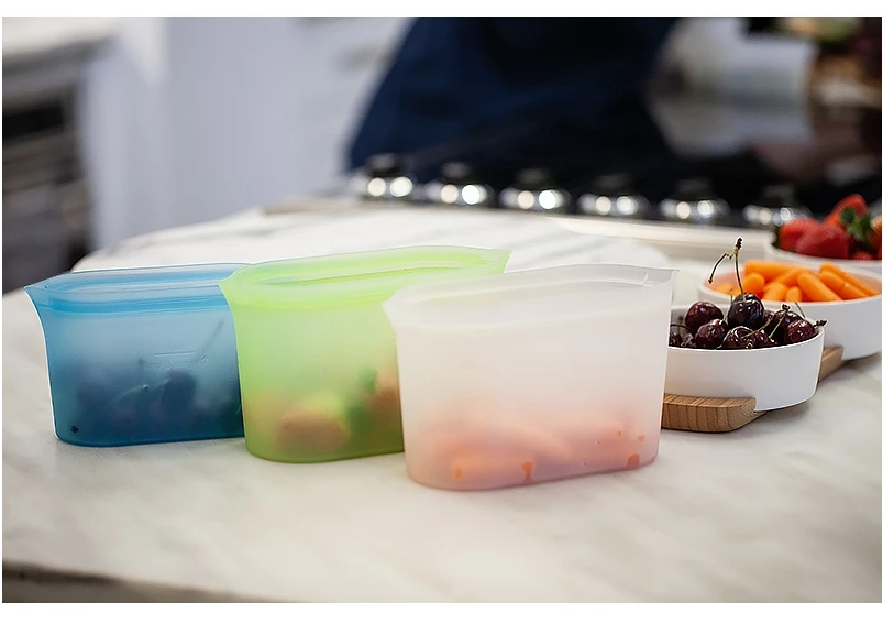 ZIPPWARE многоразовая силиконовая пищевая сумка для хранения контейнеры с защитой от проливания стоьте вверх силиконовая чашка
