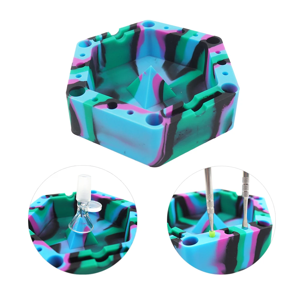 

Silicone Premium AshTray Friendly Tapping Center Unbreakable Shatter Heat Resistant up Holds cigarettes Blunt Most Cigars