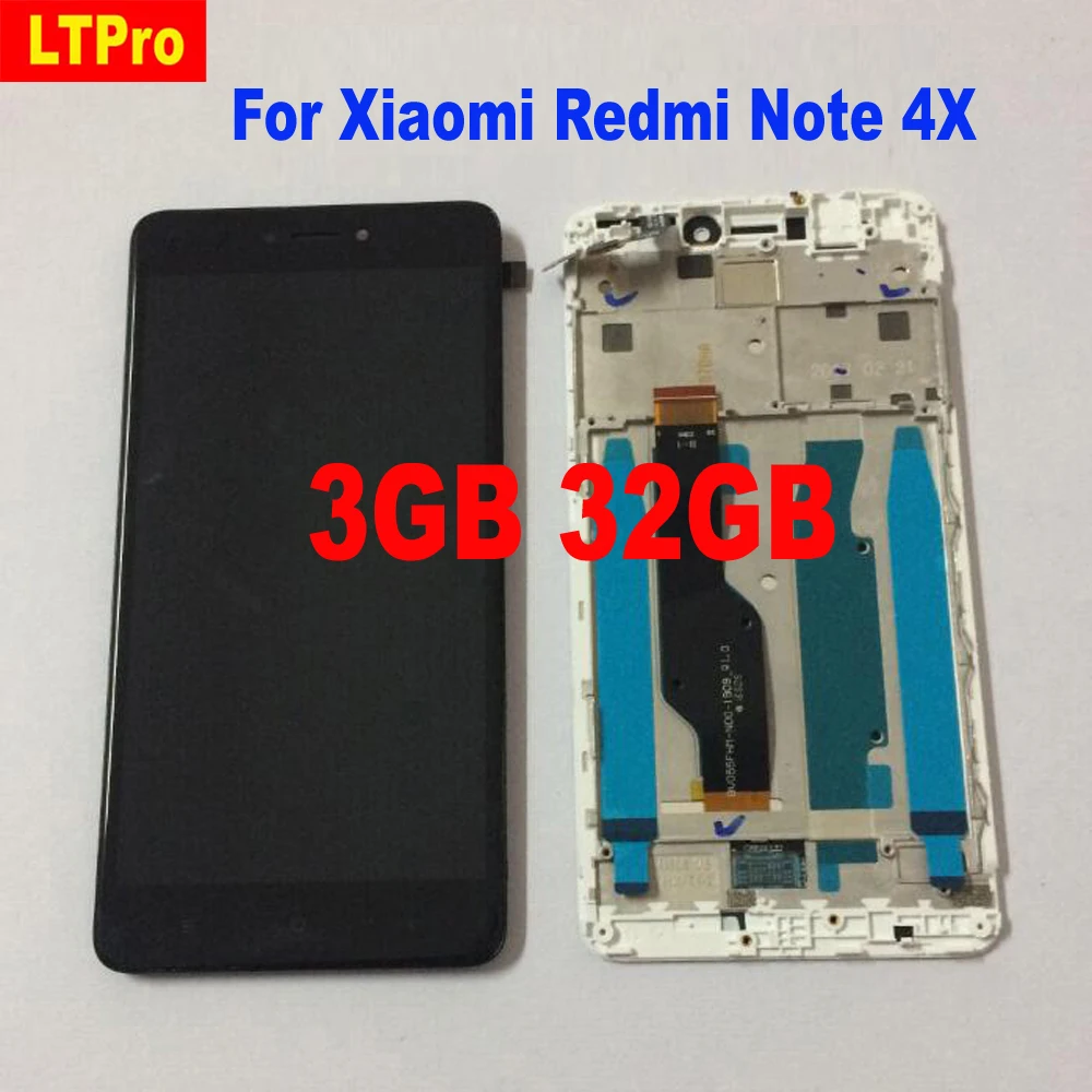 

LTPro Black/White/Gold 5.5inch LCD Display Panel Touch Screen Digitizer Assembly with frame For Xiaomi Redmi Note 4X Replacement