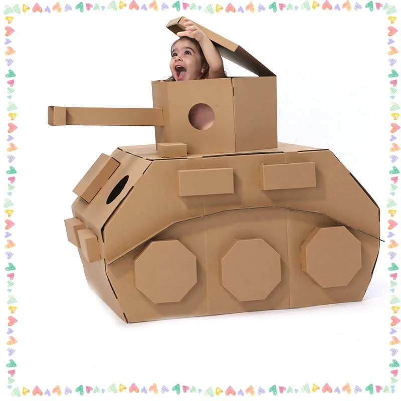 Cool Tank большой diy-раскраска игрушки игрушечный танк детская палатка игра дом - Цвет: 11