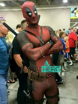 

Free Shipping DHL Cheap 3D Printing Shade Spandex Deadpool Costume 2017 Halloween Superhero Movie Deadpool Costume 16082401