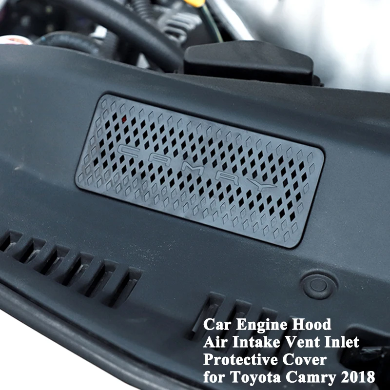 

1pc Car Engine Hood Air Intake Vent Inlet Cover Protective Cap Decoration Sticker Styling Car Accessories for Toyota Camry 2018