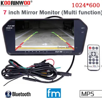 

Koorinwoo High Resolution 1024x600 7 LCD TFT Car rear view Monitor Mirror Screen TF USB Slot Bluetooth MP5 Car Monitor For Car