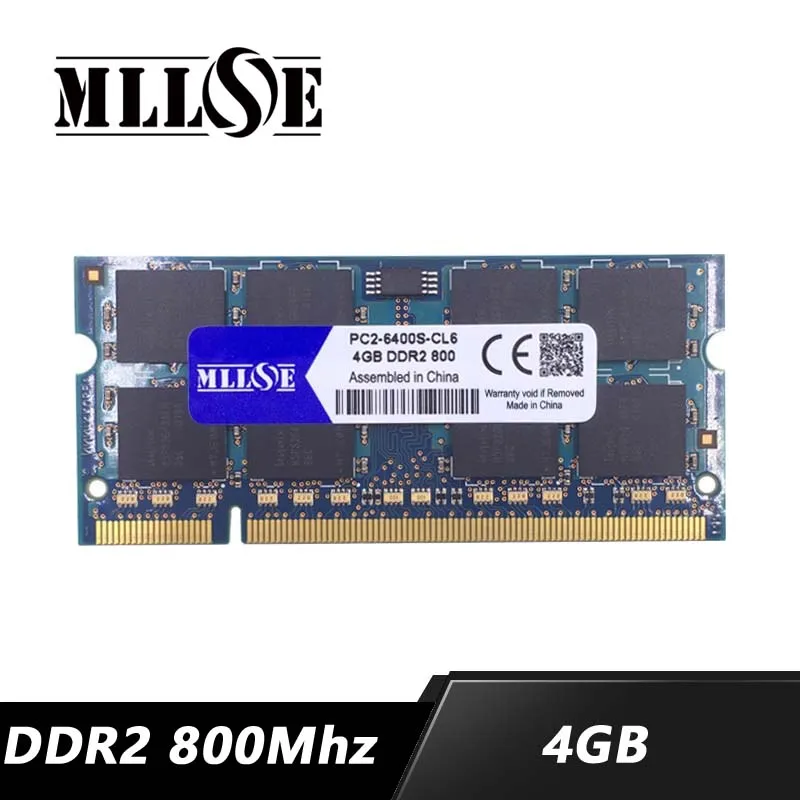 MLLSE ram DDR2 4 ГБ 8 ГБ 800 МГц PC2-6400 sdram ноутбук, память ram ddr2 4 ГБ 800 МГц PC2-6400S ноутбук, 4g 4 ГБ ddr2 память