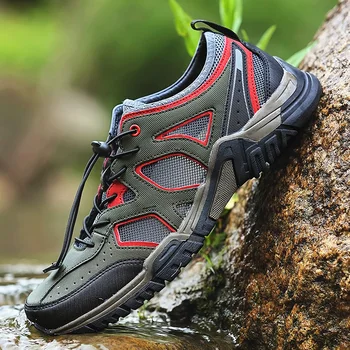 

2019 Summer Men Hiking Shoes Outdoor Sandals Sneakers Breathable Sport Shoes Man Big Size Trekking Trail Beach Water Sandals