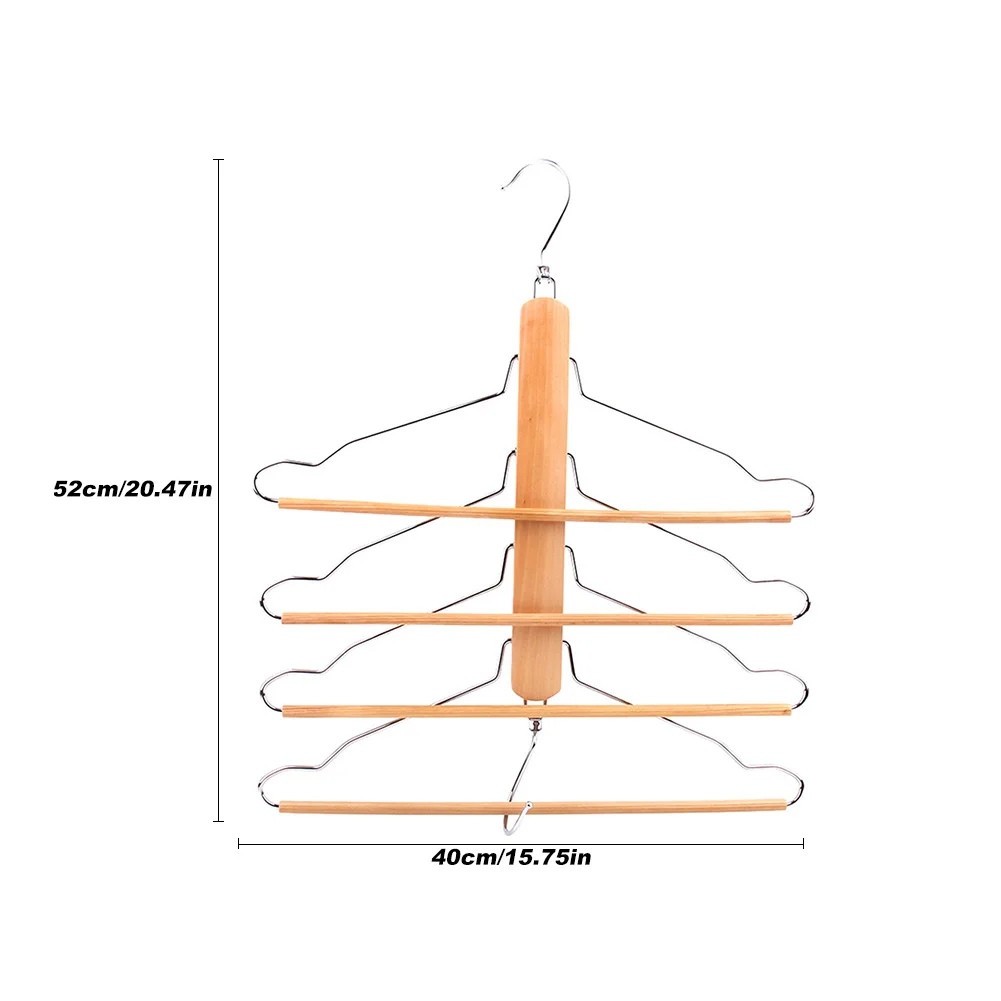 Многофункциональная Деревянная Вешалка 4 слоя рубашки одежды складные штаны стойки 4 слоя s вешалки
