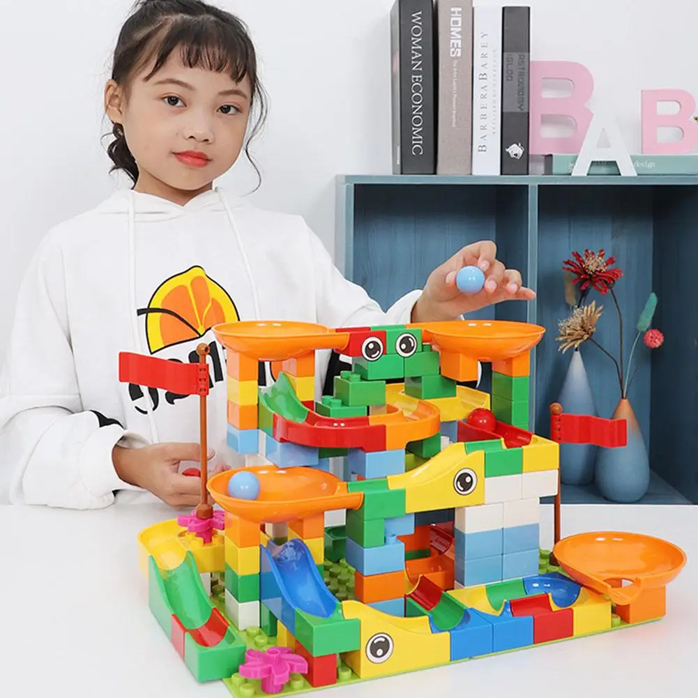 LeadingStar 74 шт. детские строительные блоки пластиковые Развивающие головоломки раздвижные блоки
