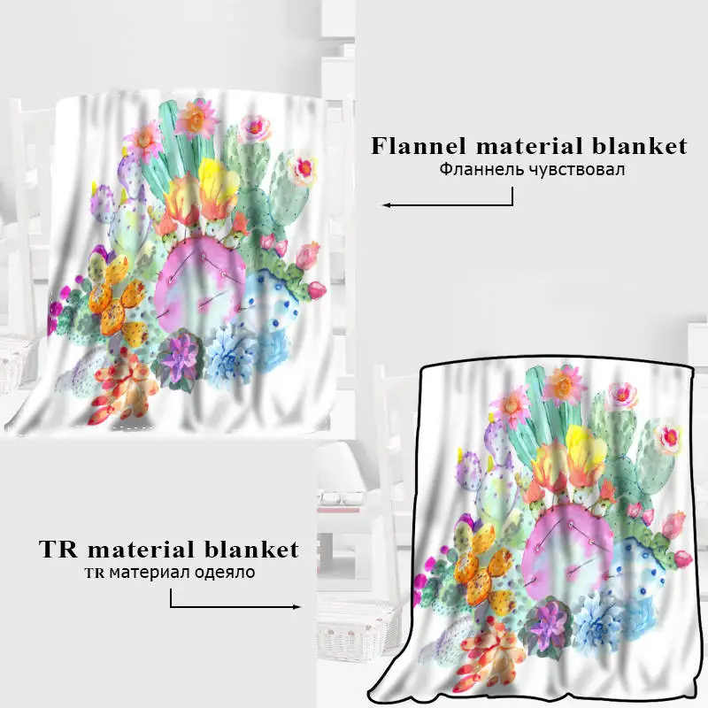 Пользовательские кактус одеяло TR/из фланелевой флисовой ткани одеяло Новогоднее украшение удобные теплые супер мягкие спальни - Цвет: 12