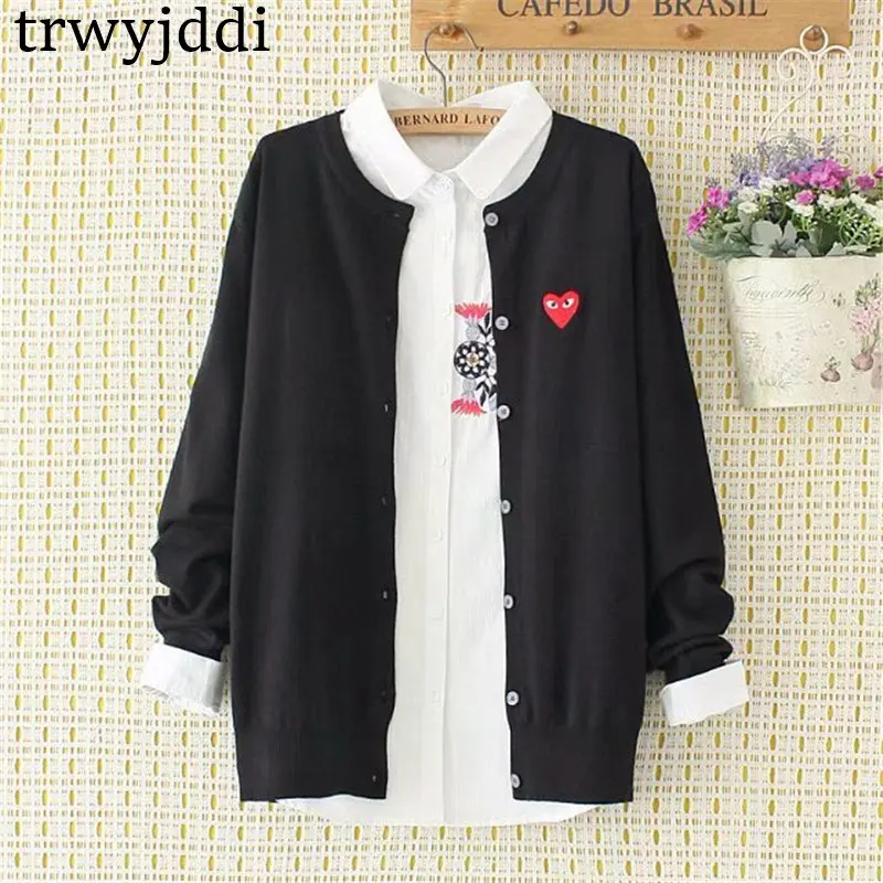 

2018 New Plus Size Knit Cardigan Women Spring Autumn Coats Loose Long-sleeved Jacket Casual Tops A1225