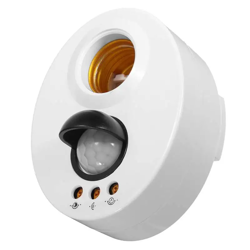 

E27 Lamp Base Lampholders Infrared Motion PIR Sensor Adjustable Delay Switch LED Light Lamp Holder AC110-250V