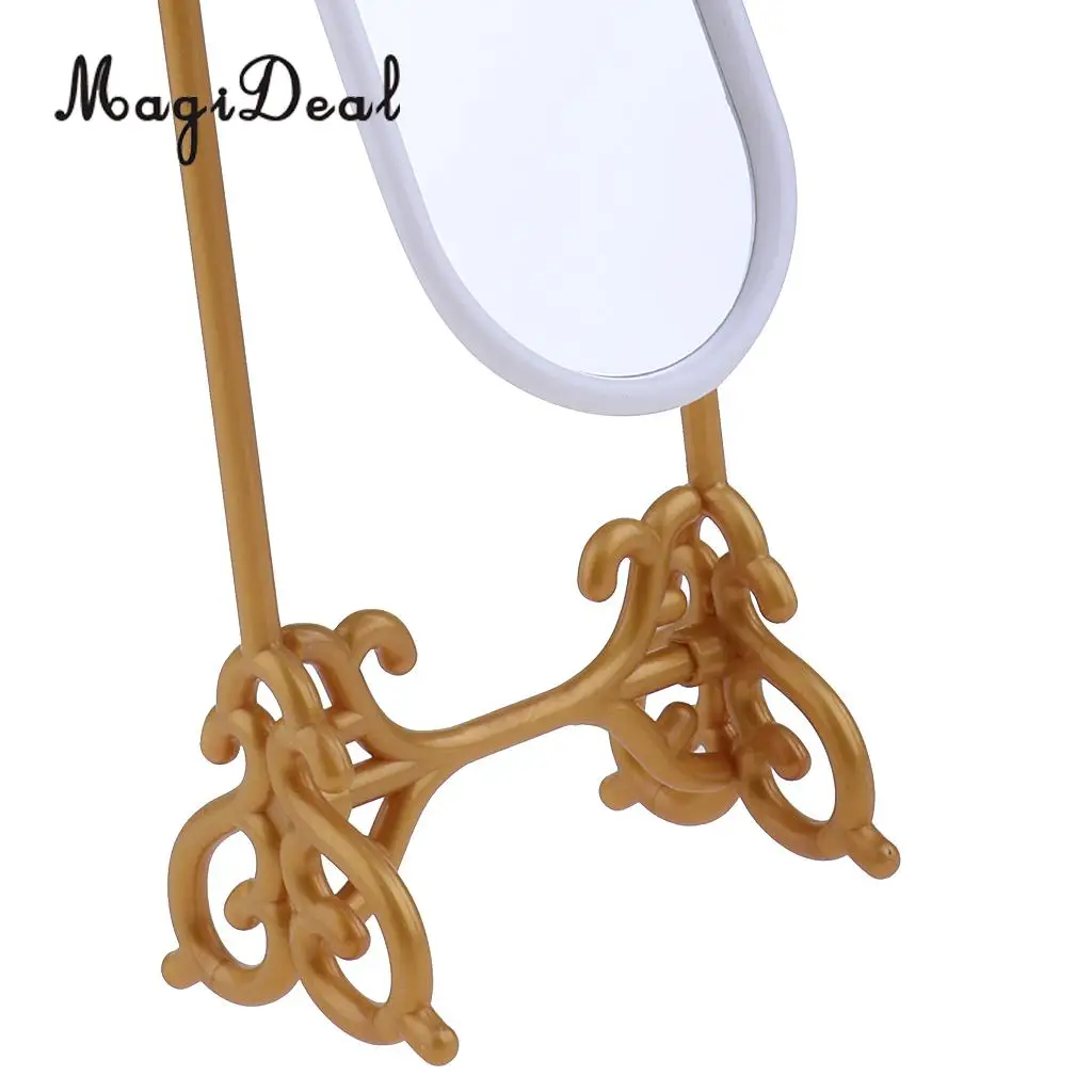 1/6 Scale Dollhouse Miniature Mini Dolls Fitting Room Dressing Mirror Model Play Set for Dolls Accessories Furniture Decoration